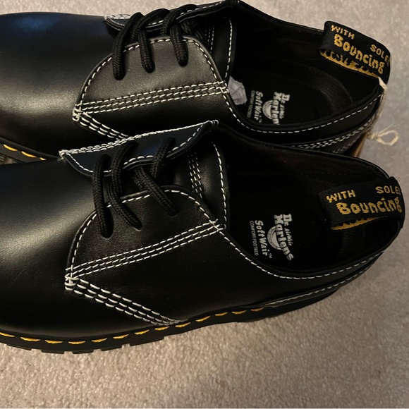 Dr. Martens Black Boots with Yellow Stitching - Picture 5 of 6